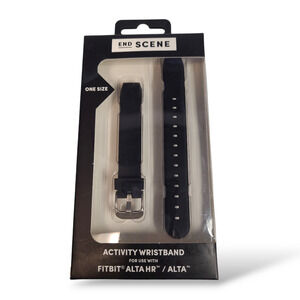 End Scene Fitbit Alta HR / Alta Silicone Wristband Black One Size NEW